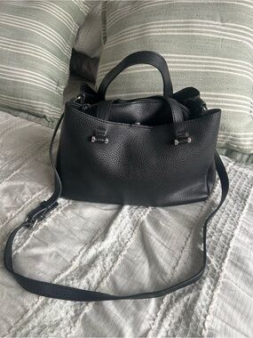 Zara Black Leather Women's Handbag